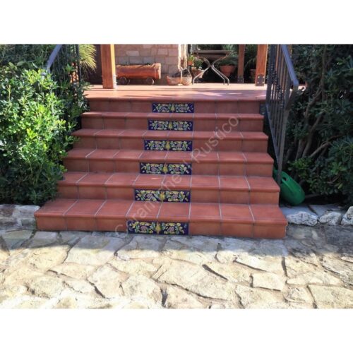Fasce per Scale con Piastrelle in Ceramica di Caltagirone