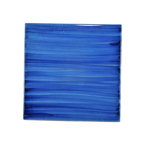 Caltagirone Ceramic Brushstroke Tile Ancient Blue