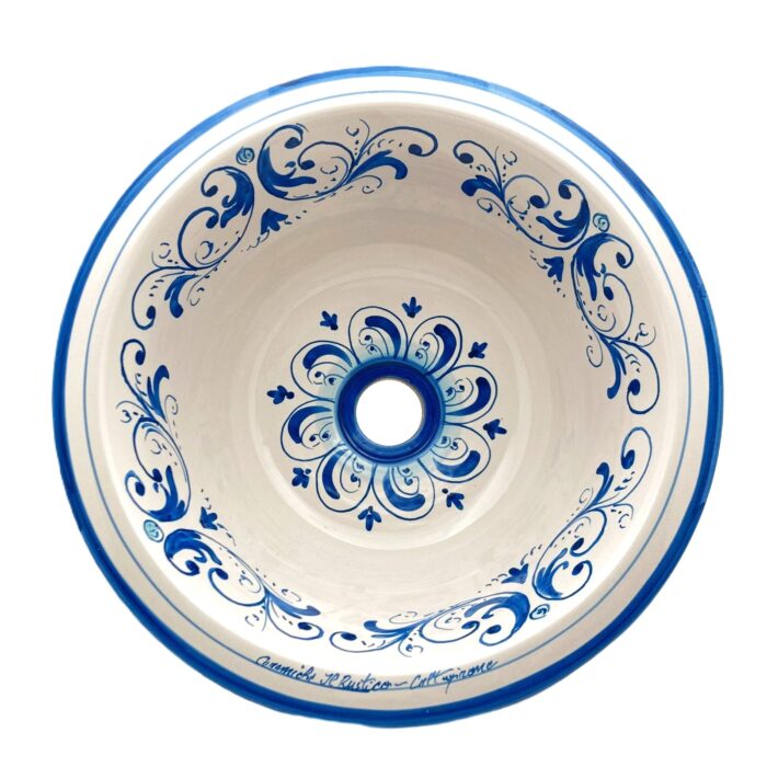 lavello-ceramica-caltagirone-serie d'arte-decorato-ilrustico