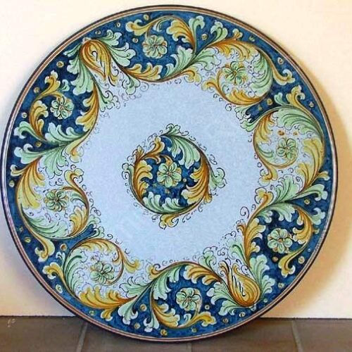 Round lava stone Table "Ornato"