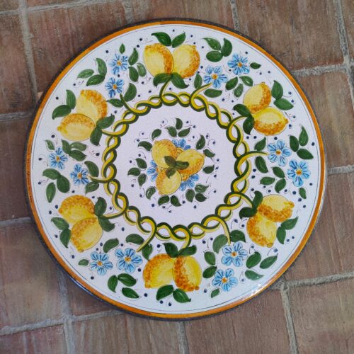 Tavolo in Pietra Lavica tondo Limoni