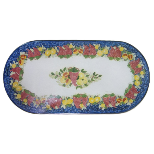 Tavolo in Pietra Lavica ovale con Frutta