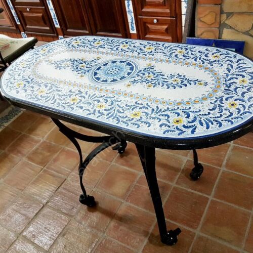 Oval lava stone Table "Seicento"