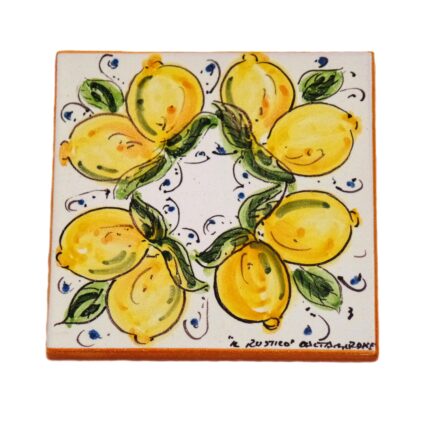 Piastrella-ceramica-caltagirone-limoni-decorato-ilrustico