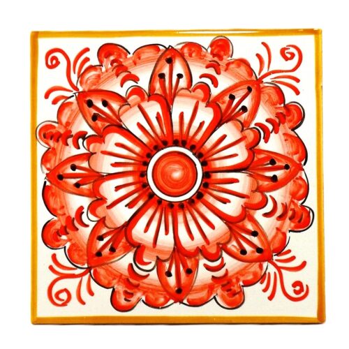 Piastrella-ceramica-caltagirone-decorato-a-mano-rosone-