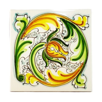 Piastrella-ceramica-caltagirone-ornato-decorato-ilrustico