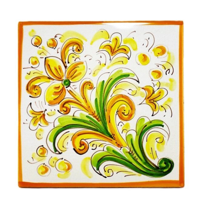 Piastrella-ceramica-caltagirone-ornato-decorato-ilrustico