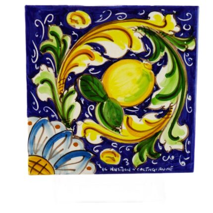 Piastrella-ceramica-caltagirone-ornato-decorato-ilrustico