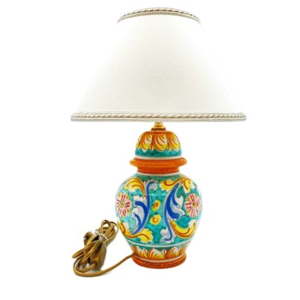 lume-ceramica-caltagirone-ornato-decorato-ilrustico