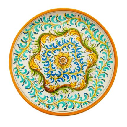 piatto-ceramica-caltagirone-ornato-seicento-decorato-ilrustico