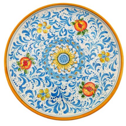 piatto-ceramica-caltagirone-seicento-decorato-ilrustico