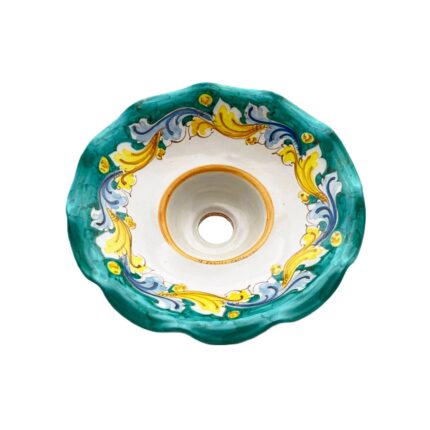 lampadario-ceramica-caltagirone-ornato-decorato-ilrustico