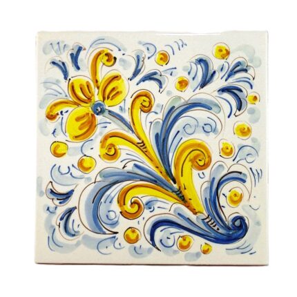 Piastrella-ceramica-caltagirone-ornato-decorato-ilrustico