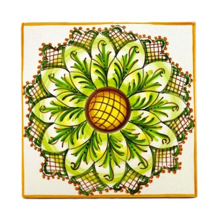 Piastrella-ceramica-caltagirone-decorato-a-mano-rosone-