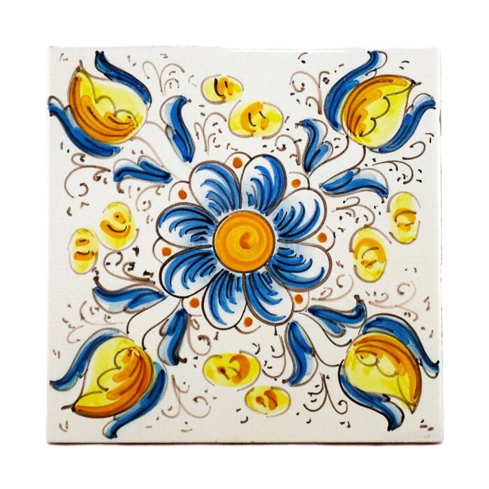 Piastrella-ceramica-caltagirone-ornato-decorato-ilrustico