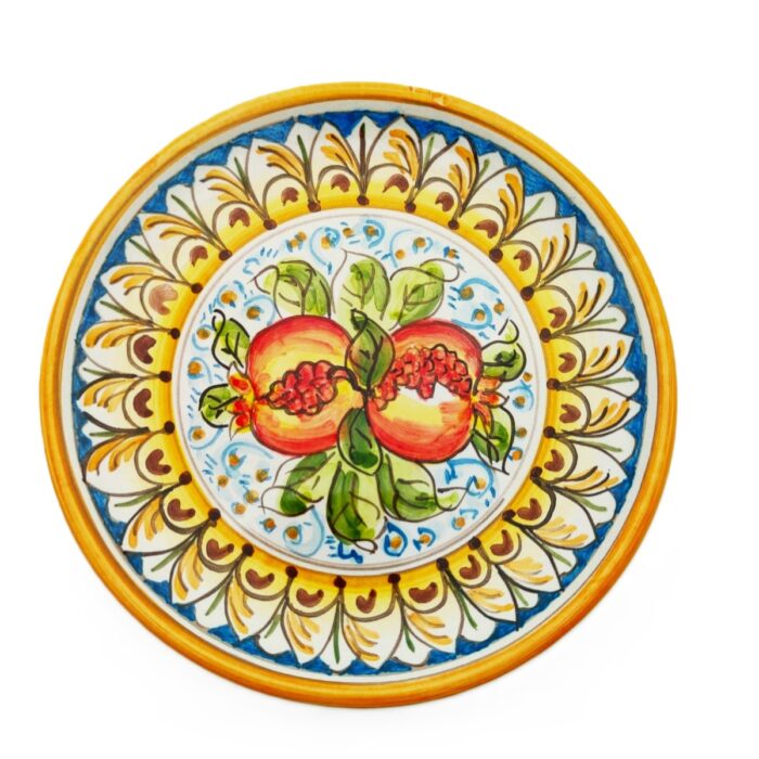 piatto-ceramica-caltagirone-frutta-decorato-ilrustico