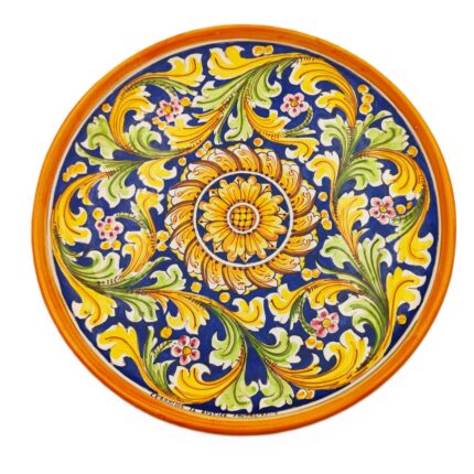 piatto-ceramica-caltagirone-ornato-decorato-ilrustico