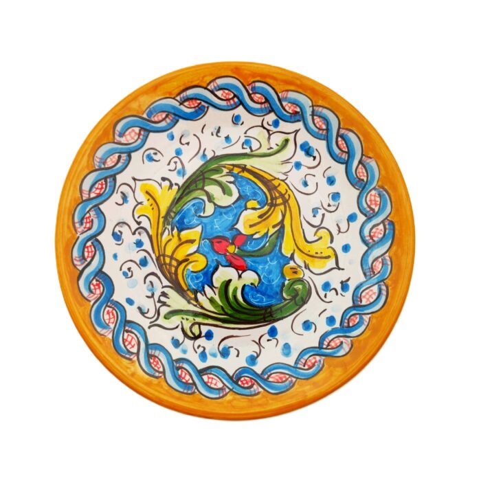 piatto-ceramica-caltagirone-ornato-decorato-ilrustico