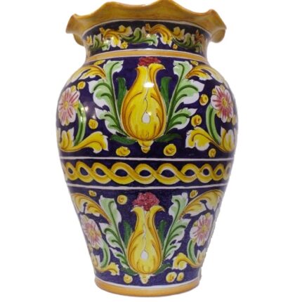 portaombrelli-ceramica-caltagirone-ornato-decorato-ilrustico