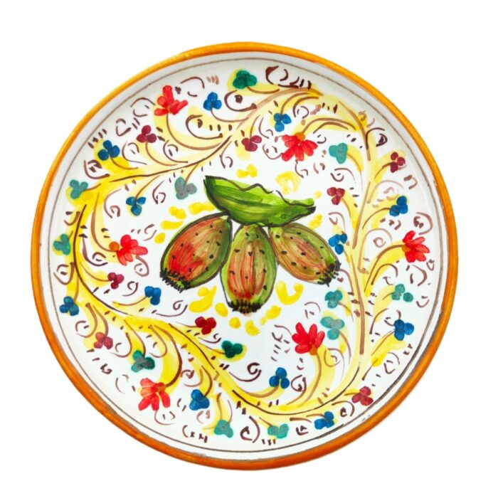 piatto-ceramica-caltagirone-frutta-decorato-ilrustico