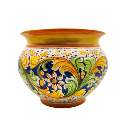 portapiante-ceramica-caltagirone-ornato-decorato-ilrustico