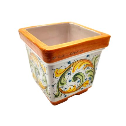 portapiante-ceramica-caltagirone-ornato-decorato-ilrustico