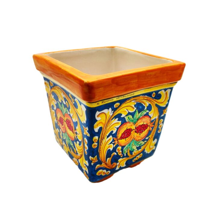 portapiante-ceramica-caltagirone-ornato-decorato-ilrustico