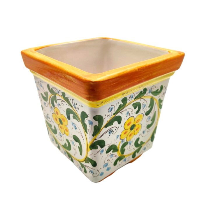 portapiante-ceramica-caltagirone-seicento-decorato-ilrustico