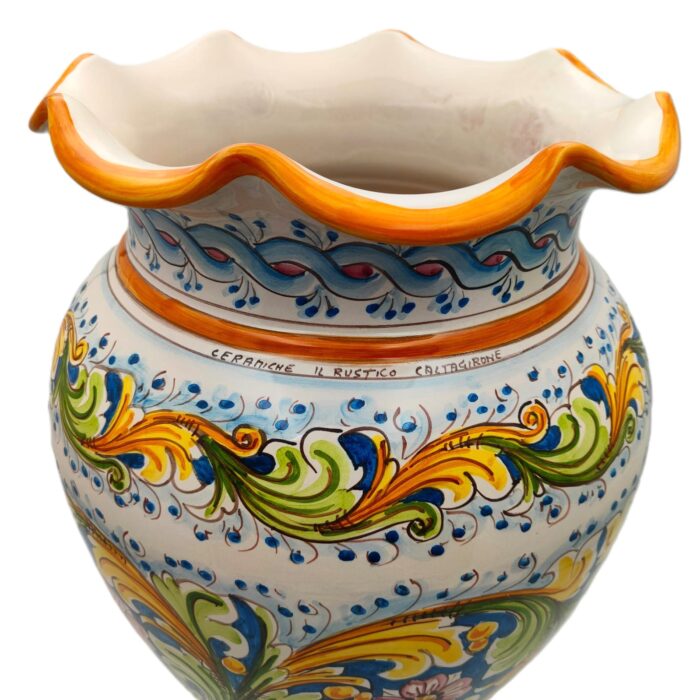 portaombrelli-ceramica-caltagirone-ornato-decorato-ilrustico