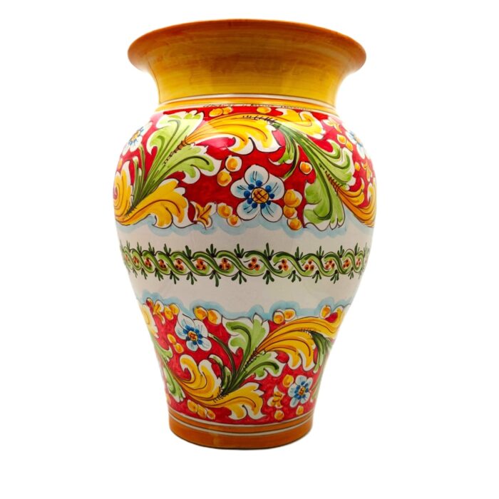 portaombrelli-ceramica-caltagirone-ornato-decorato-ilrustico