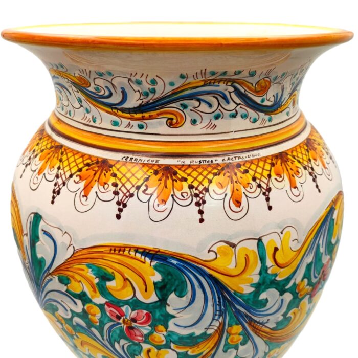 portaombrelli-ceramica-caltagirone-ornato-decorato-ilrustico