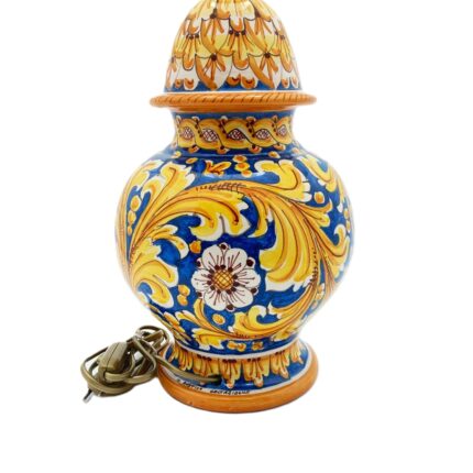 lume-ceramica-caltagirone-ornato-decorato-ilrustico