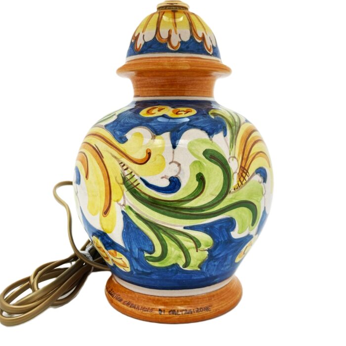 lume-ceramica-caltagirone-ornato-decorato-ilrustico