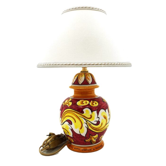 lume-ceramica-caltagirone-ornato-decorato-ilrustico