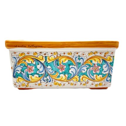 portapiante-ceramica-caltagirone-ornato-decorato-ilrustico