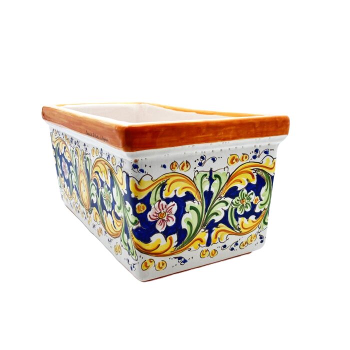 portapiante-ceramica-caltagirone-ornato-decorato-ilrustico