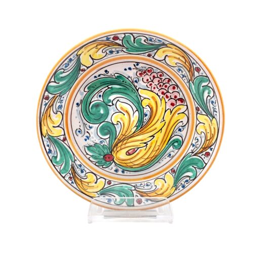 piatto-fangotto-ceramica-caltagirone-ornato-decorato-ilrustico