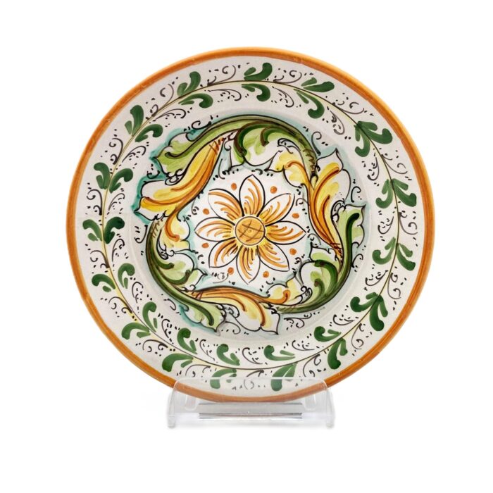 piatto-fangotto-ceramica-caltagirone-ornato-decorato-ilrustico