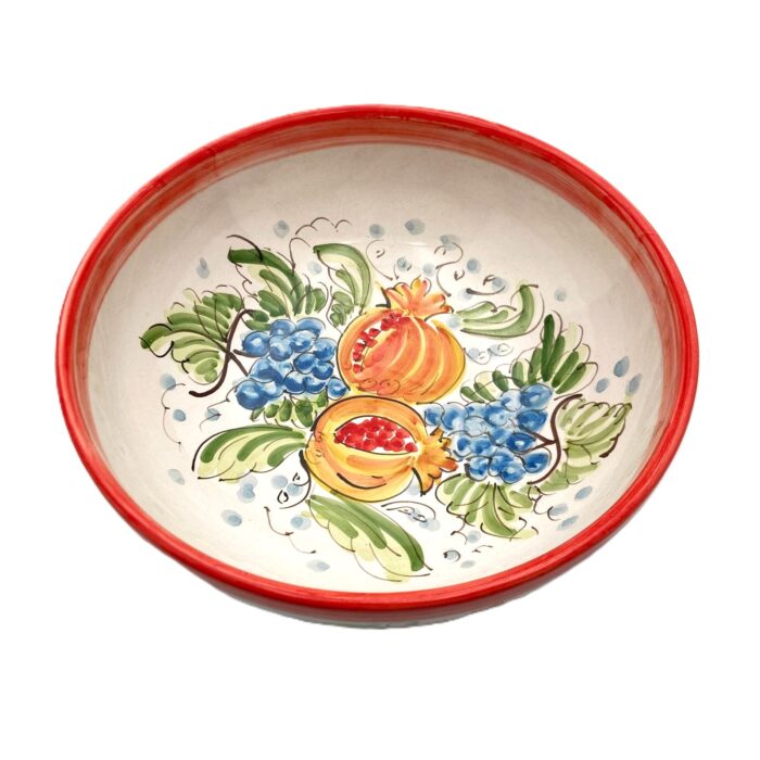 ciotola-ceramica-caltagirone-frutta-decorato-ilrustico