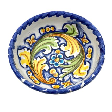 ciotola-ceramica-caltagirone-ornato-decorato-ilrustico