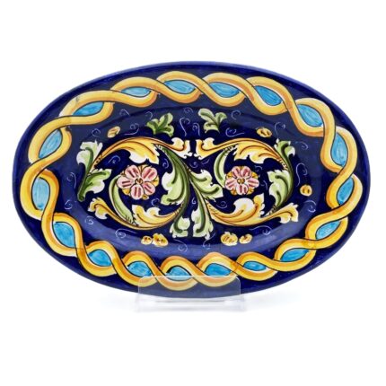 piatto-ovale-ceramica-caltagirone-ornato-decorato-ilrustico