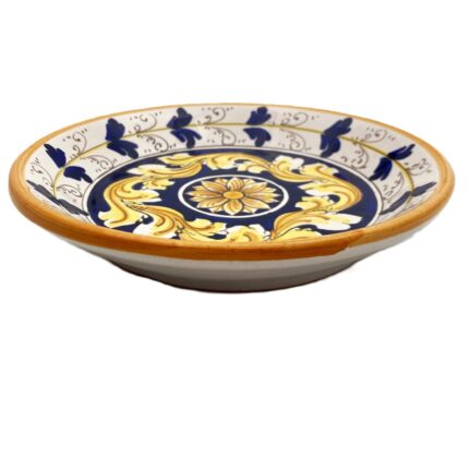 piatto-fangotto-ceramica-caltagirone-ornato-decorato-ilrustico