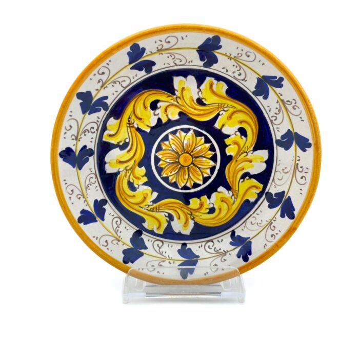 piatto-fangotto-ceramica-caltagirone-ornato-decorato-ilrustico