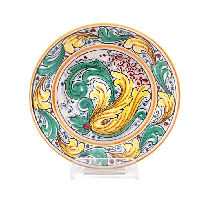 piatto-fangotto-ceramica-caltagirone-ornato-decorato-ilrustico