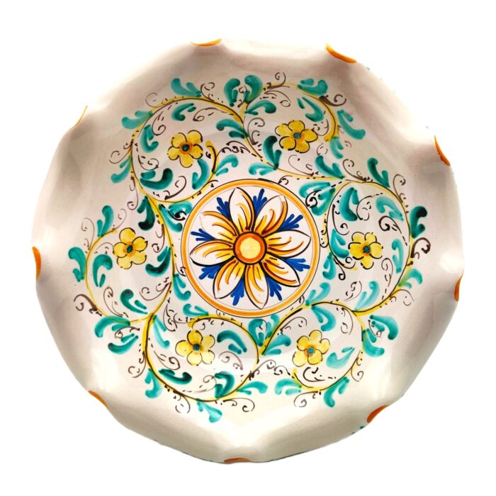 centrotavola-ceramica-caltagirone-seicento-decorato-ilrustico