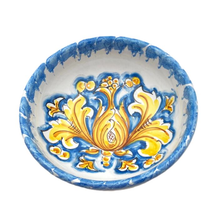 ciotola-ceramica-caltagirone-ornato-decorato-ilrustico