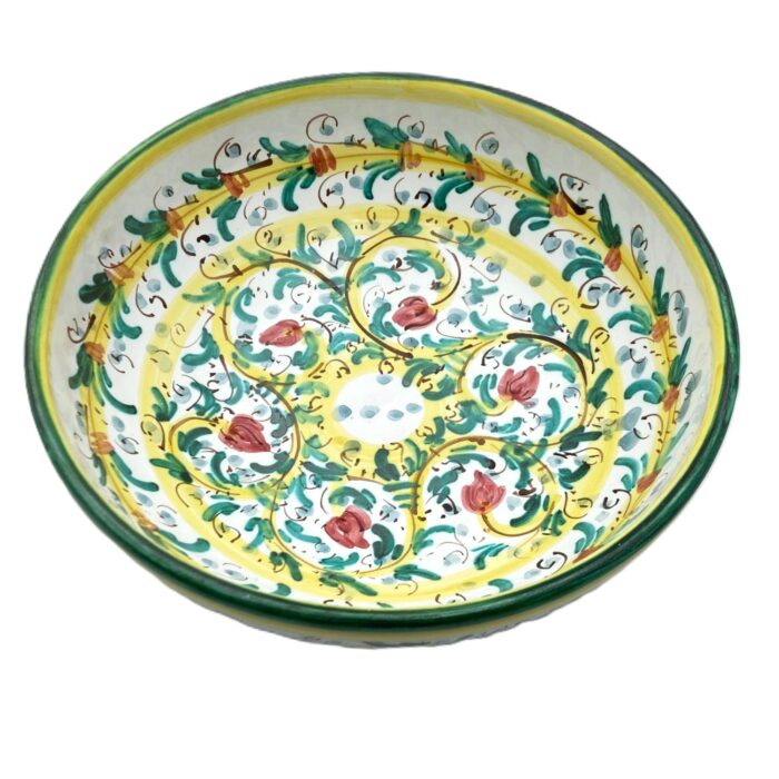 ciotola-ceramica-caltagirone-seicento-decorato-ilrustico