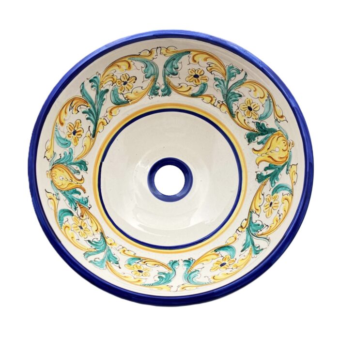 lavello-ceramica-caltagirone-ornato-decorato-ilrustico