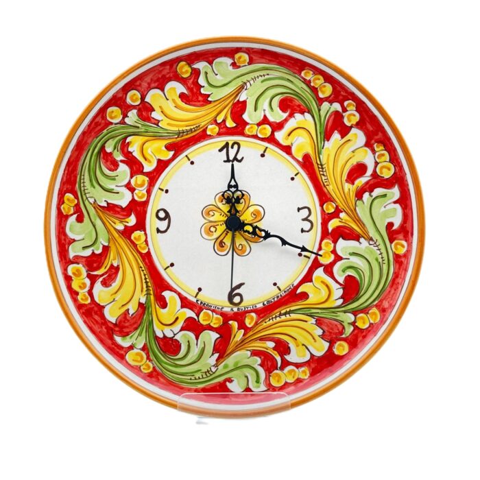 orologio-ceramica-caltagirone-ornato-decorato-ilrustico