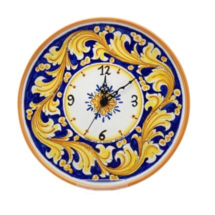 orologio-ceramica-caltagirone-ornato-decorato-ilrustico